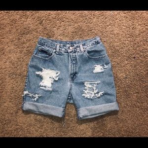 Ripped Jean Shorts (Vintage)